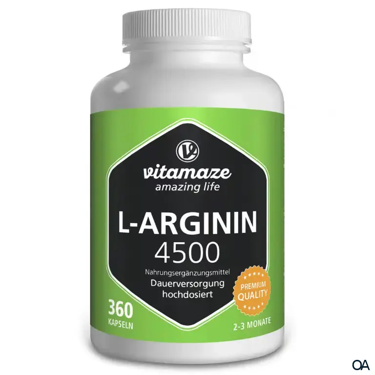 Vitamaze L-Arginin 4.500 hochdosiert Kapseln