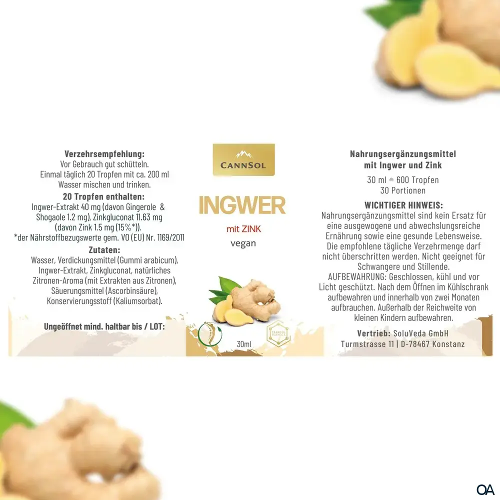 CannSol Ingwer mit Zink Tropfen CannSol Ingwer mit Zink Tropfen
