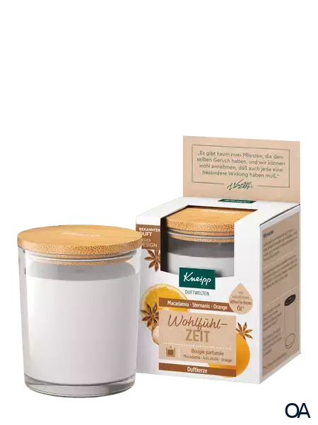 Kneipp Duftkerze No. 5 Wohlfühlzeit Macadamia-Sternanis-Orange Kneipp Duftkerze No. 5 Wohlfühlzeit Macadamia-Sternanis-Orange