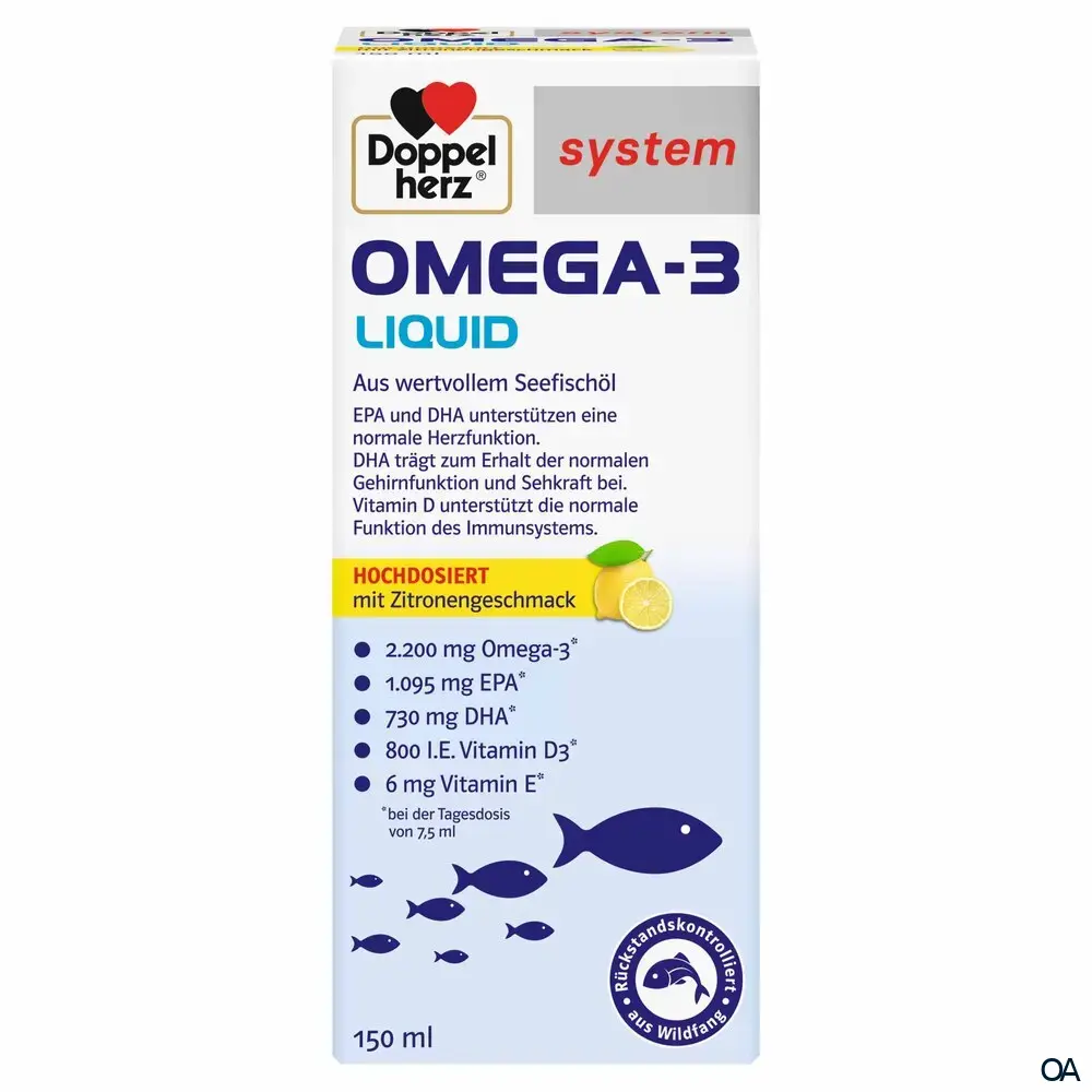 Doppelherz system Omega-3 Liquid Flüssigkeit - Zitrone Doppelherz system Omega-3 Liquid Flüssigkeit - Zitrone