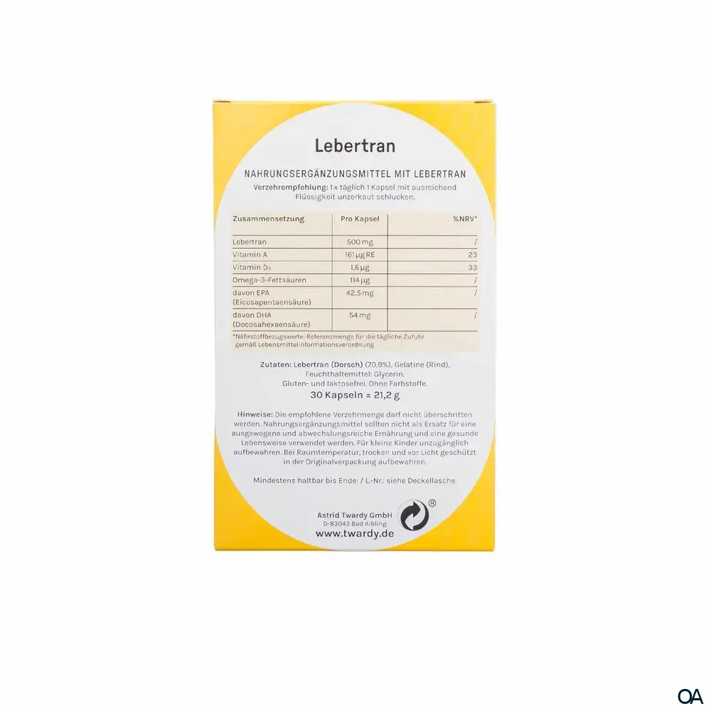 Twardy Lebertran Kapseln Twardy Lebertran Kapseln