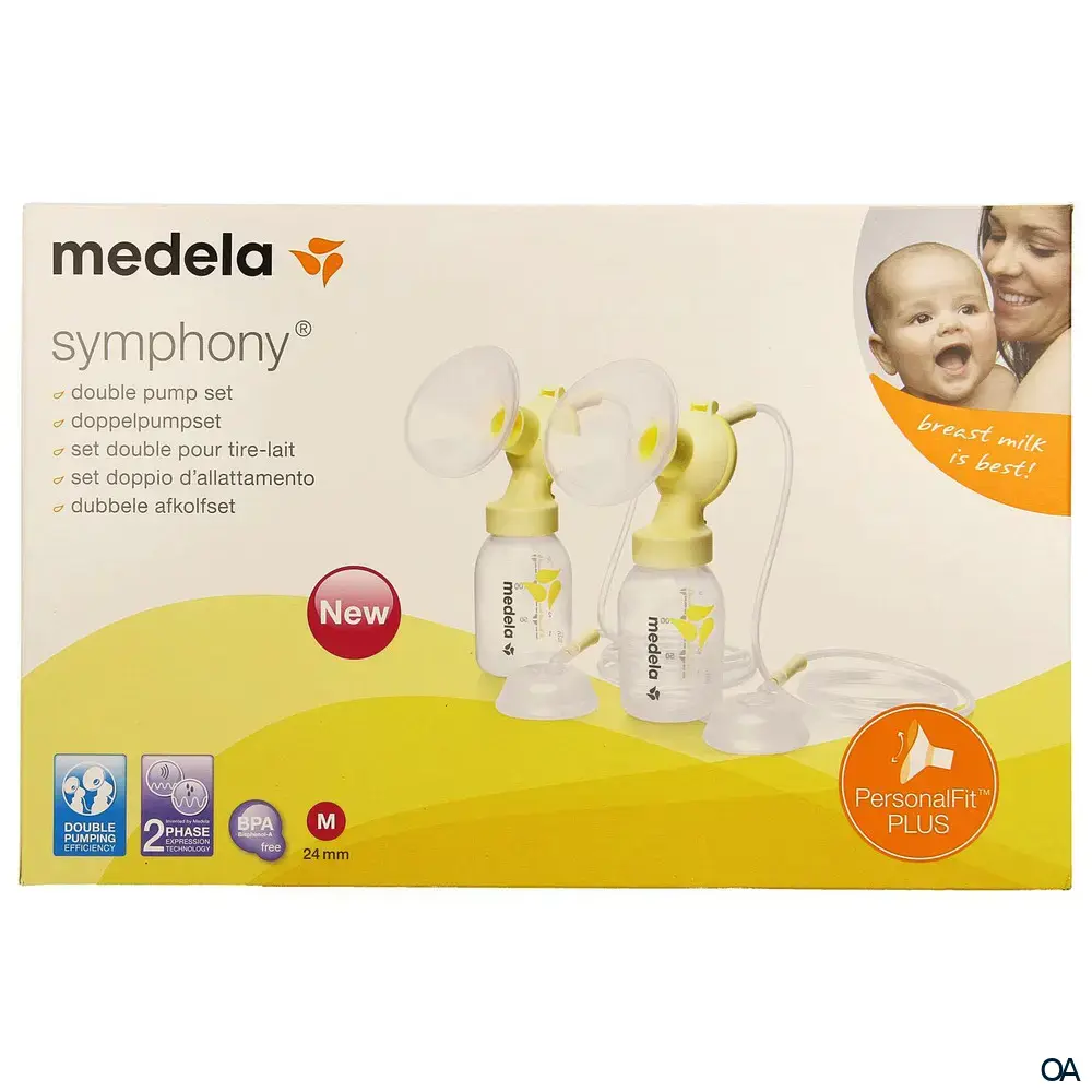 Medela Symphony® Doppelpumpset mit PersonalFit Plus Brusthaube Größe M - 24 mm