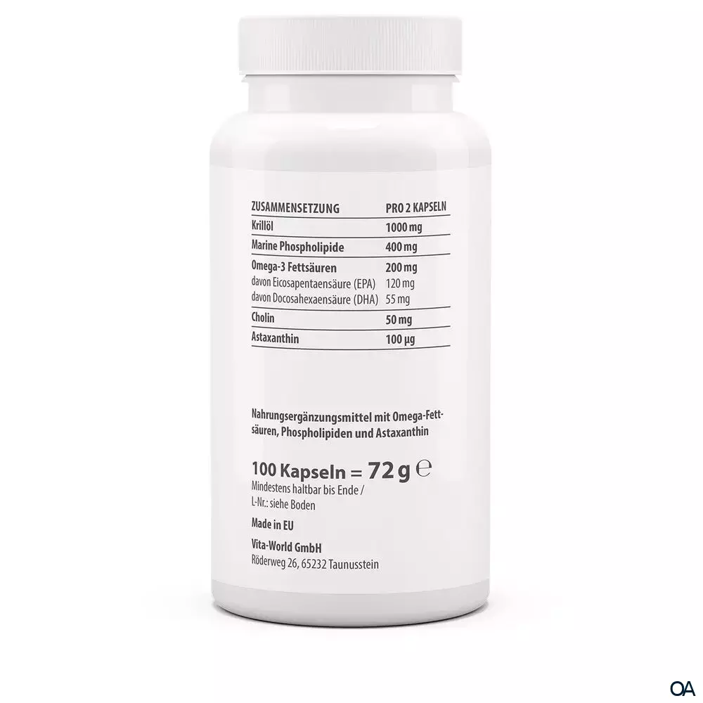 Vitalworld Krillöl 500 mg Antarktik Kapseln Vitalworld Krillöl 500 mg Antarktik Kapseln