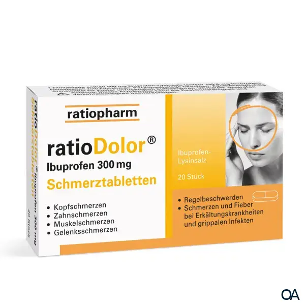 ratioDolor® Ibuprofen 300 mg Schmerztabletten