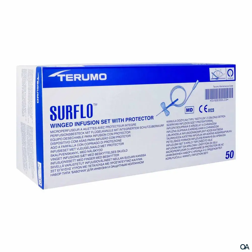 TERUMO Surshield® Surflo® Sicherheits-Perfusionsbesteck 0,5 x 19 mm, 25G