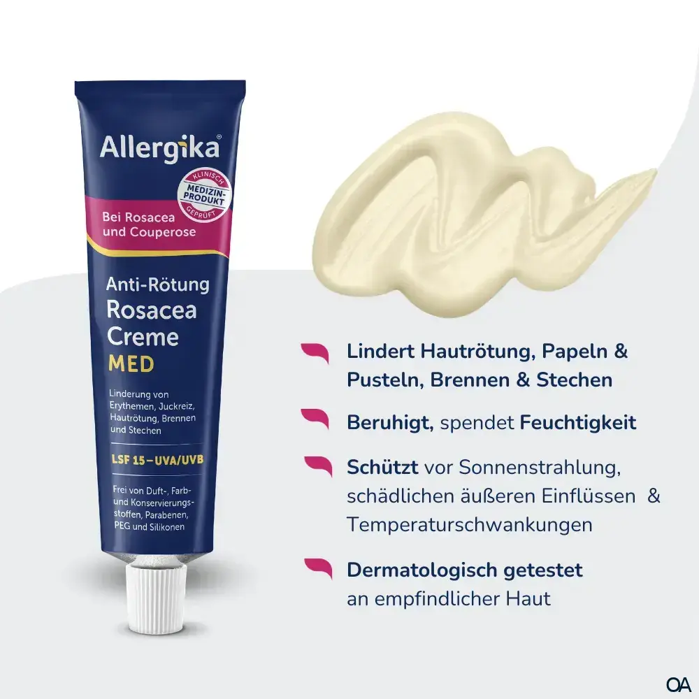 Allergika Anti-Rötung Rosacea Creme MED LSF 15 | bei Rötungen & Couperose