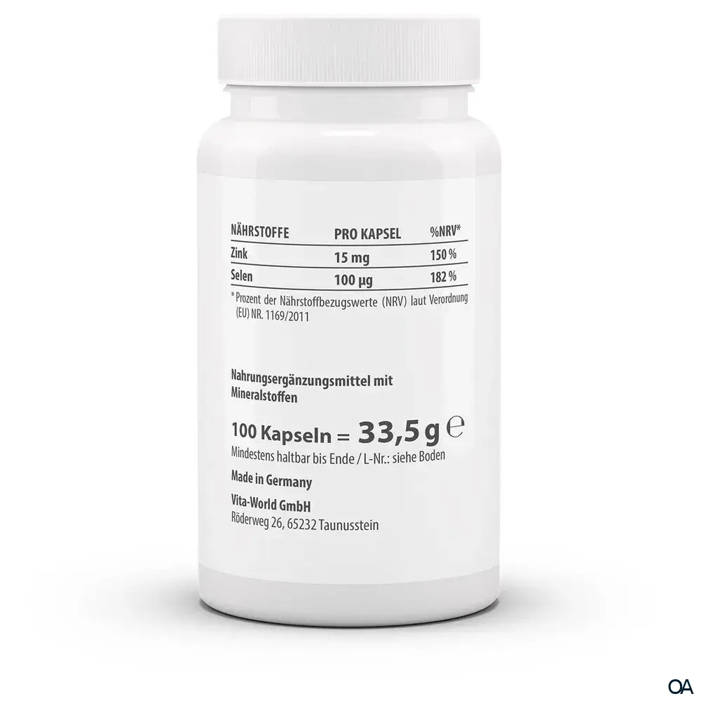 Vitaworld Zink Selen Kapseln Vitaworld Zink Selen Kapseln