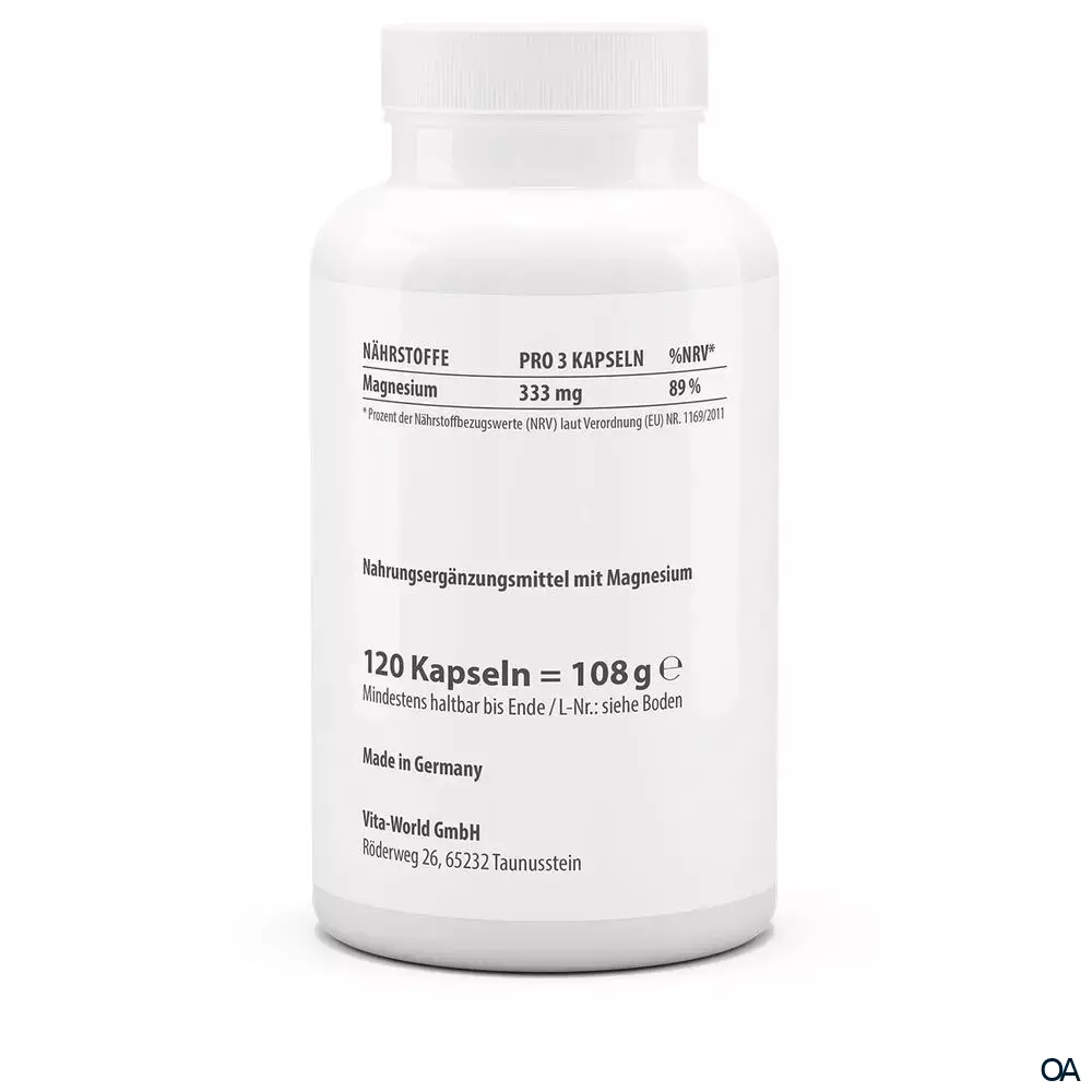 Vitaworld Magnesiumbisglycinat Plus Kapseln