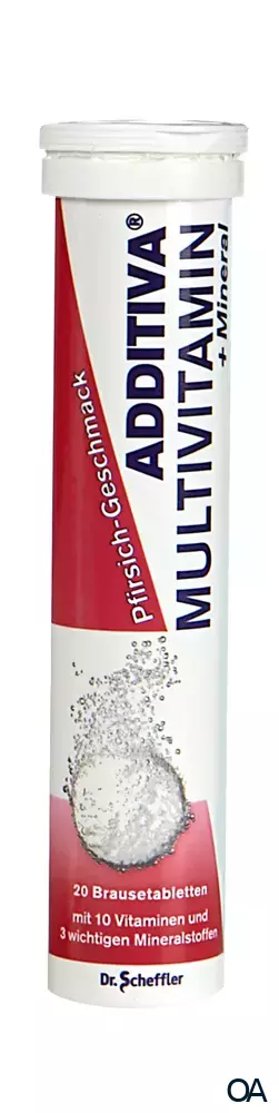 ADDITIVA® Multivitamin + Mineral Brausetabletten - Pfirsich ADDITIVA® Multivitamin + Mineral Brausetabletten - Pfirsich