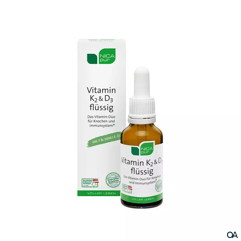 NICApur Vitamin K2 & D3 flüssig Tropfen