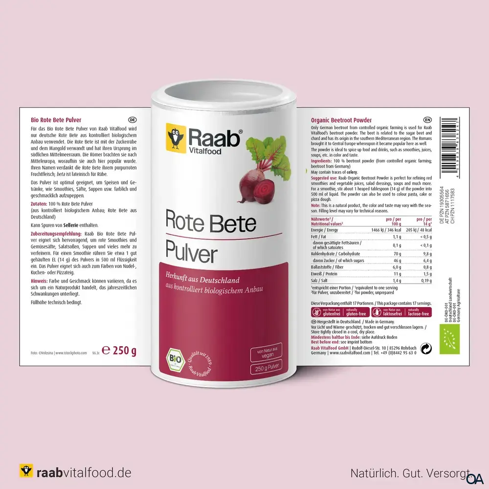 Raab® Vitalfood Bio Rote Bete Pulver