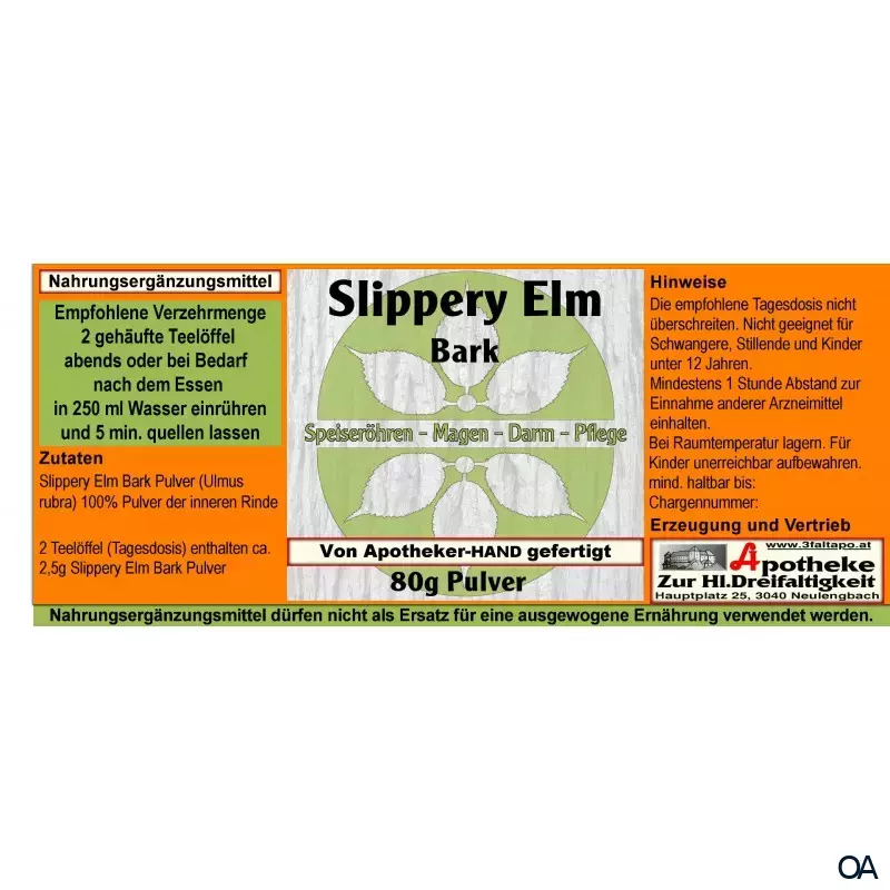 Slippery Elm Bark Pulver Slippery Elm Bark Pulver