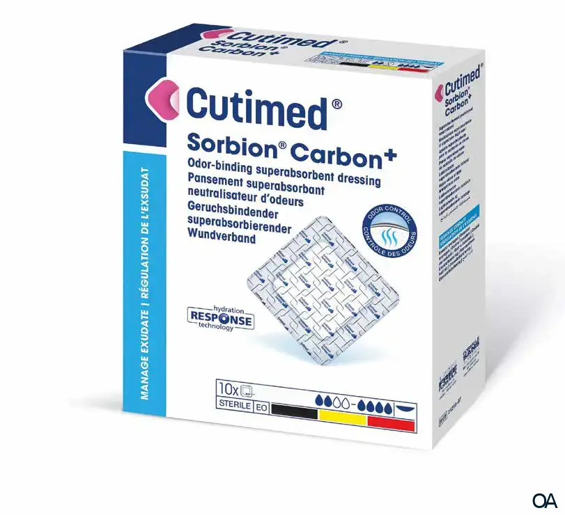 Cutimed® Sorbion® Carbon+ geruchsbindender superabsorbierender Wundverband steril 15 x 25 cm Cutimed® Sorbion® Carbon+ geruchsbindender superabsorbierender Wundverband steril 15 x 25 cm