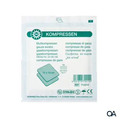 Noba Mullkompressen 12-fach, 17-fädig, steril, 10 x 10 cm, 2 x 40 Stück