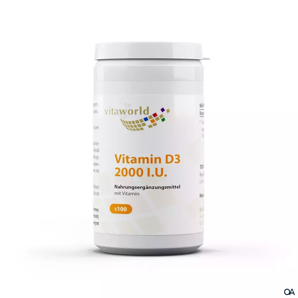 Vitaworld Vitamin D3 2000 I.U. Kapseln