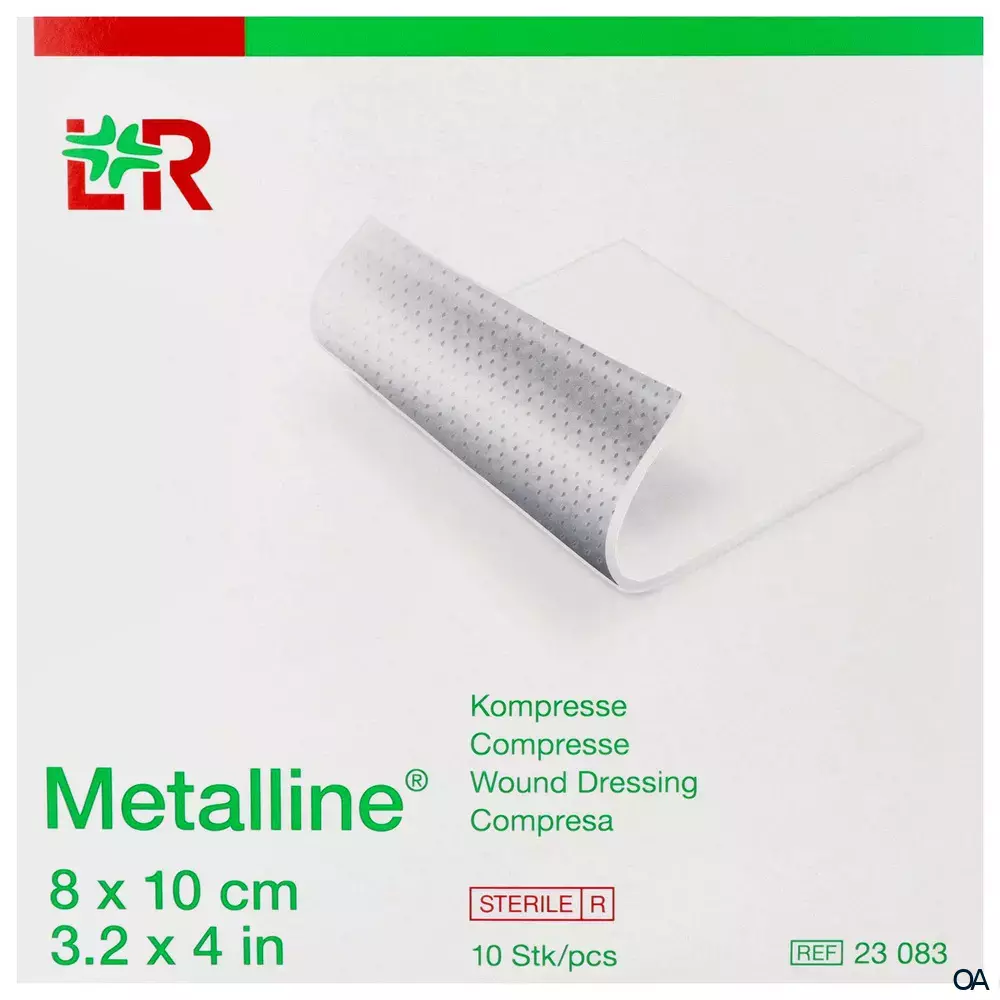 Metalline® Kompressen, steril, einzeln eingesiegelt, 8 x 10 cm Metalline® Kompressen, steril, einzeln eingesiegelt, 8 x 10 cm
