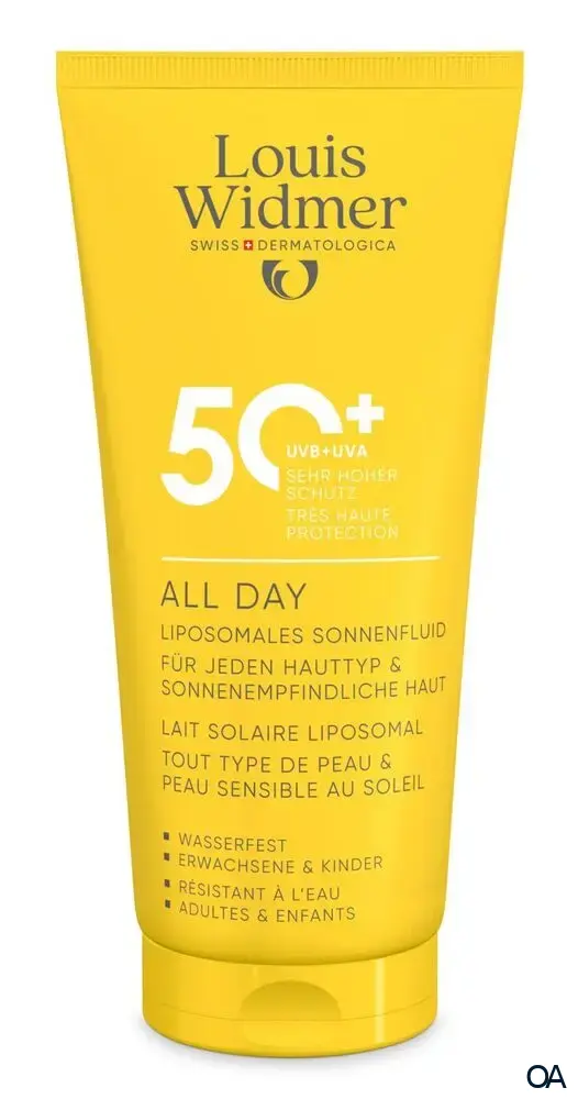 Louis Widmer suncare All Day 50+ Liposomales Sonnenfluid - ohne Parfum
