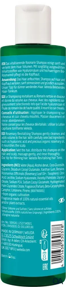 Weleda Rosmarin Revitalising Shampoo Weleda Rosmarin Revitalising Shampoo