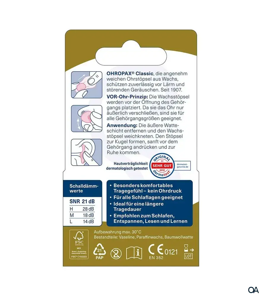 Ohropax Geräuschschutz Classic