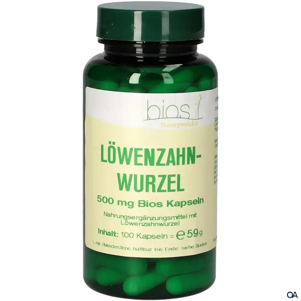 Bios Löwenzahnwurzel 500 mg Kapseln Bios Löwenzahnwurzel 500 mg Kapseln