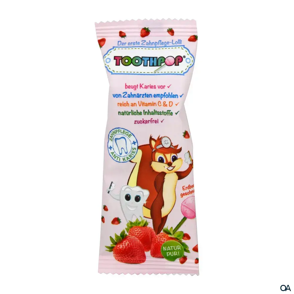 Toothpop Zahnpflege-Lolli Erdbeere Toothpop Zahnpflege-Lolli Erdbeere