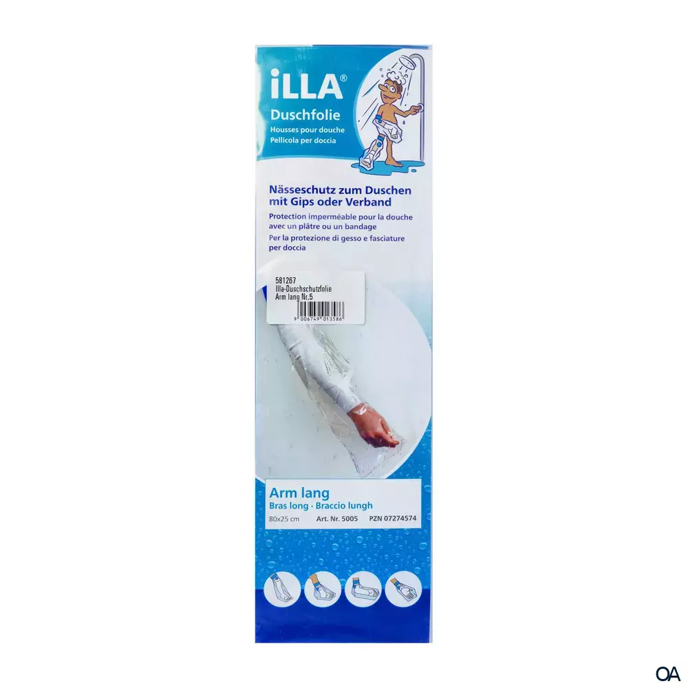 ILLA® Duschschutzfolien Arm lang 80 x 25 cm ILLA® Duschschutzfolien Arm lang 80 x 25 cm