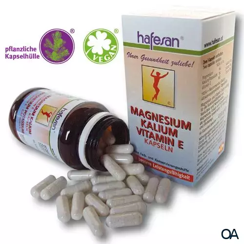 hafesan Magnesium + Kalium + Vitamin E Kapseln hafesan Magnesium + Kalium + Vitamin E Kapseln
