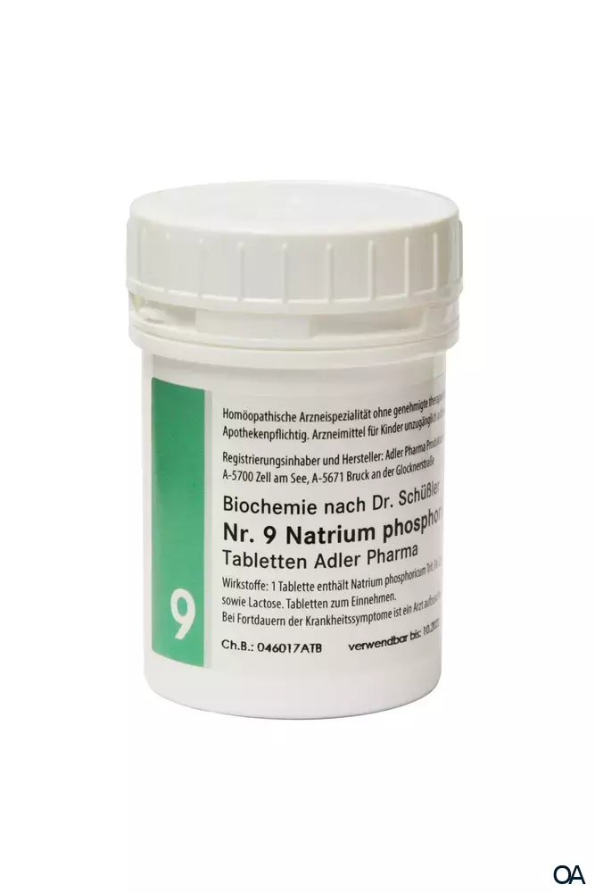 Schüßler Salz Adler Nr. 9 Natrium phosphoricum D6 Tabletten Schüßler Salz Adler Nr. 9 Natrium phosphoricum D6 Tabletten