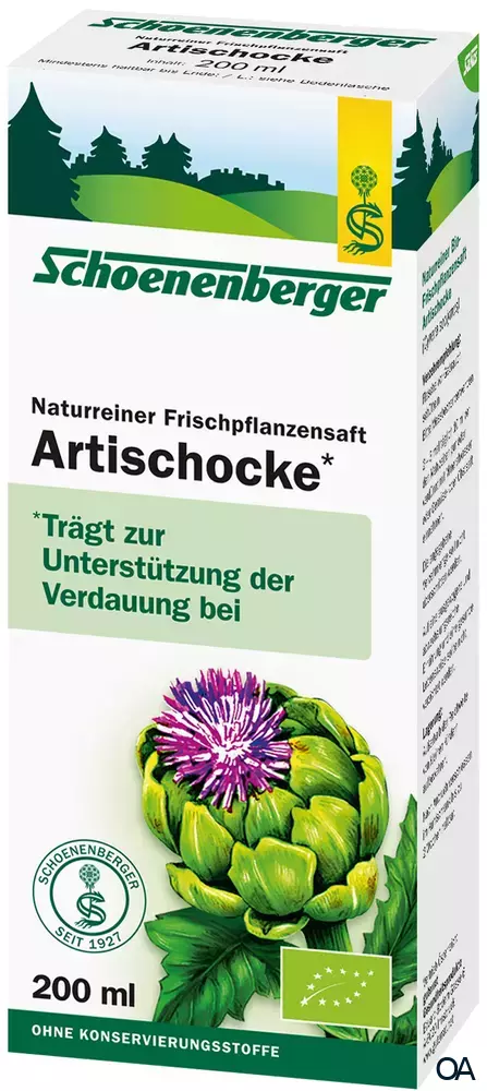 Schoenenberger Artischocke Naturreiner Frischpflanzensaft (BIO) Schoenenberger Artischocke Naturreiner Frischpflanzensaft (BIO)