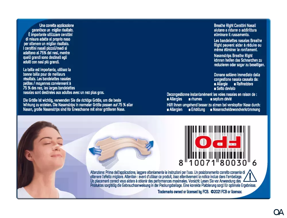 Besser Atmen Breathe Right® Nasenstrips Normal Beige Besser Atmen Breathe Right® Nasenstrips Normal Beige