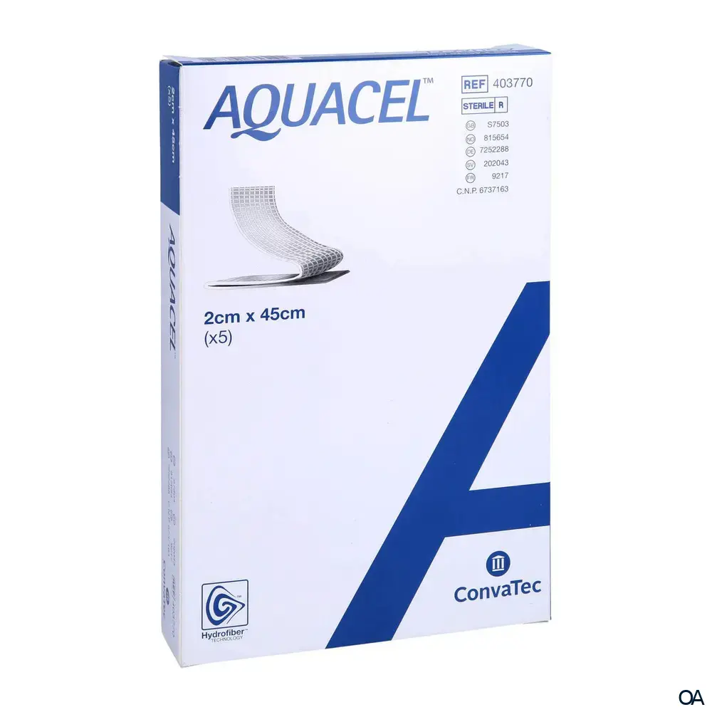 AQUACEL® Tamponade mit Verstärkungsfasern steril, 2 x 45 cm