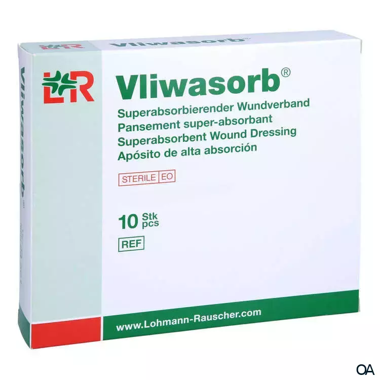 Vliwasorb® Superabsorbierender Wundverband, steril, 7,5 x 7,5 cm Vliwasorb® Superabsorbierender Wundverband, steril, 7,5 x 7,5 cm