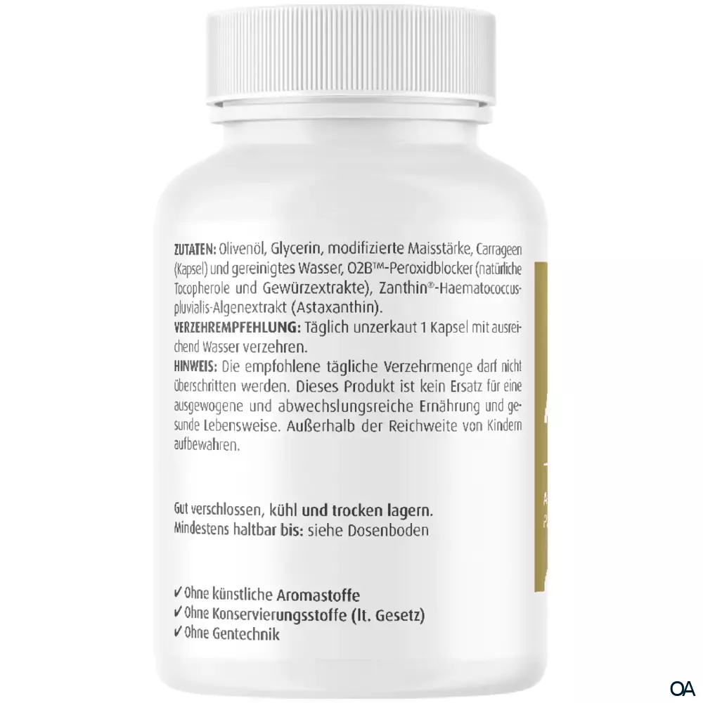 ZeinPharma Astaxanthin Softgel-Kapseln 4 mg