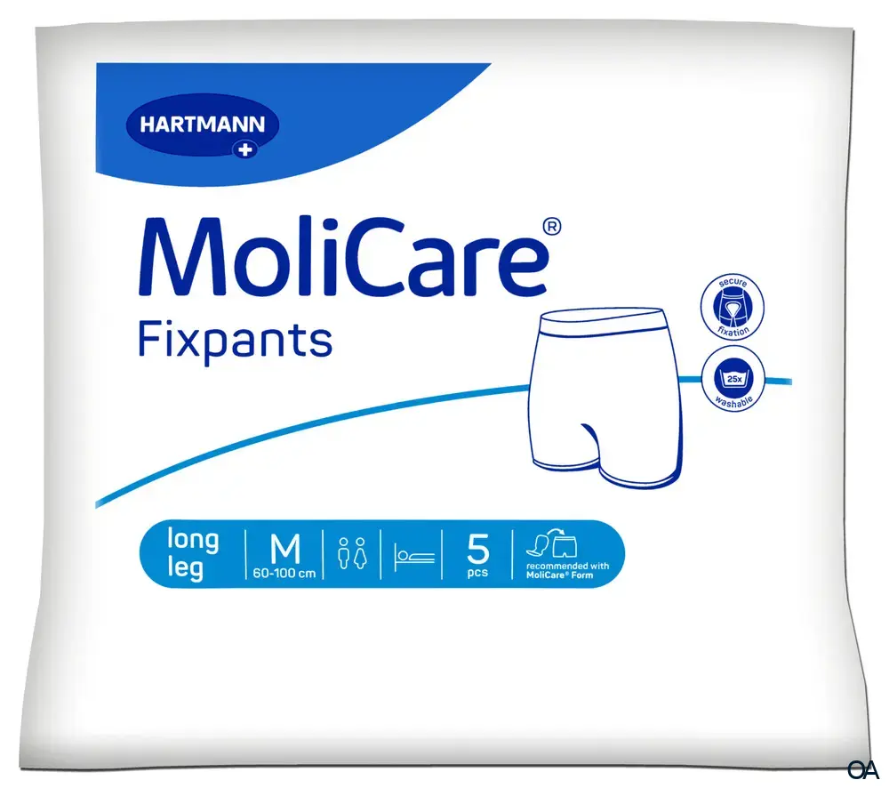 MoliCare® Fixpants long leg - Fixierhosen Blau - Größe M
