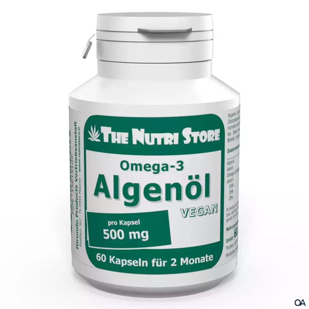The Nutri Store Omega-3 Algenöl 500 mg vegan Kapseln