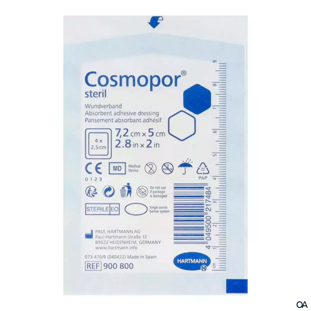 Cosmopor® Steril Wundverband 7,2 x 5 cm