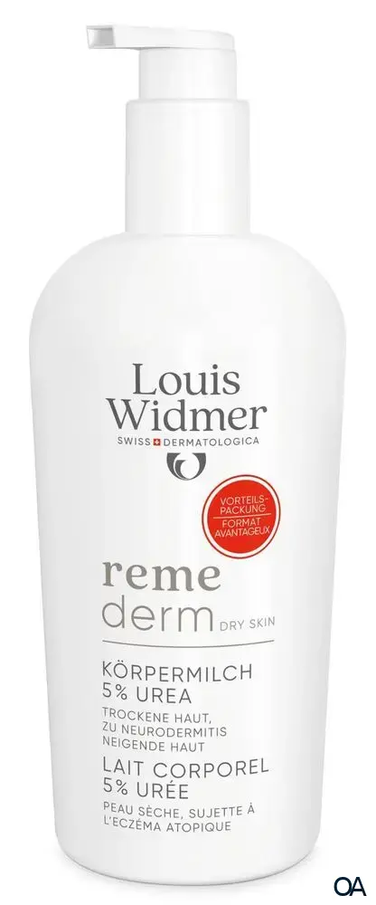 Louis Widmer Remederm Dry Skin Körpermilch 5 % Urea - leicht parfümiert