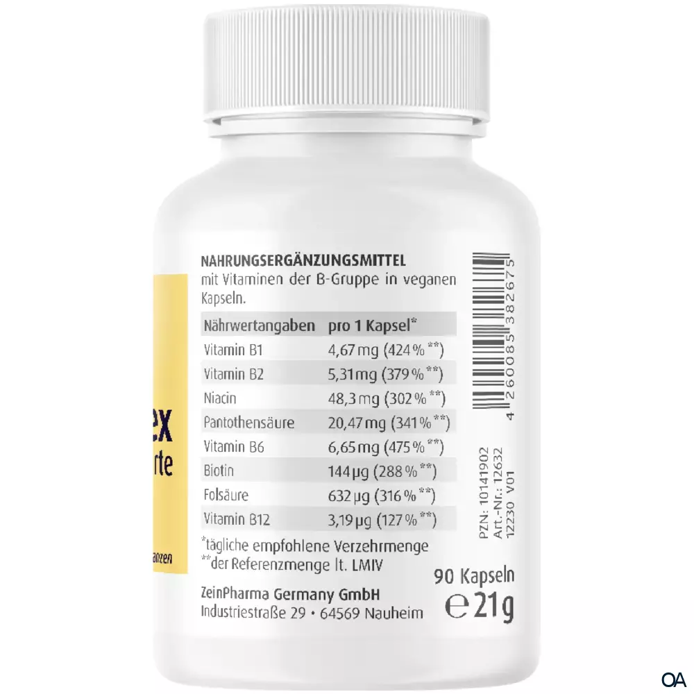 ZeinPharma Vitamin B-Komplex Forte + Biotin Kapseln ZeinPharma Vitamin B-Komplex Forte + Biotin Kapseln