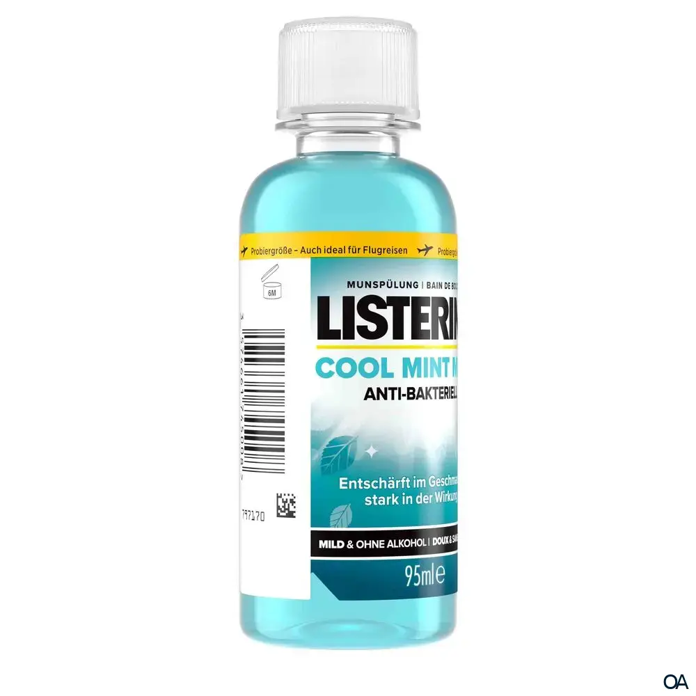 Listerine Cool Mint Milder Geschmack Mundspüllösung Listerine Cool Mint Milder Geschmack Mundspüllösung