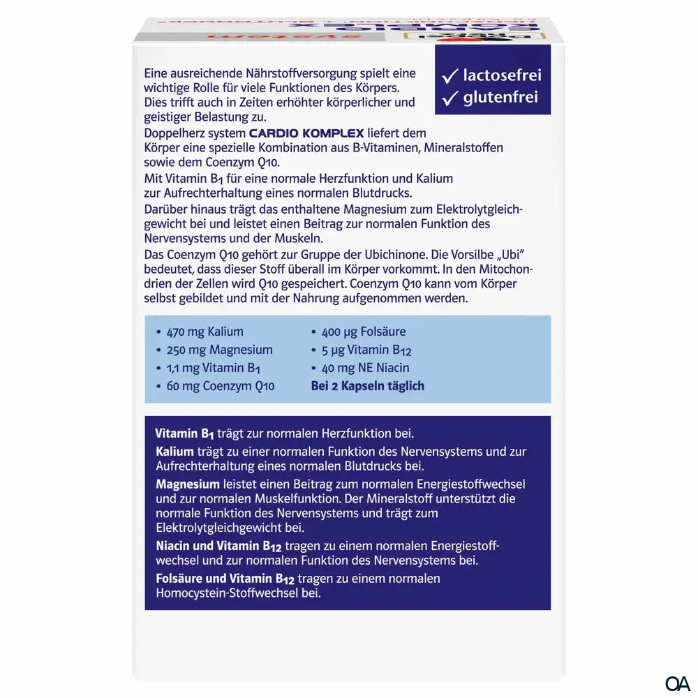 Doppelherz system CARDIO KOMPLEX HERZFUNKTION¹ + BLUTDRUCK² Kapseln