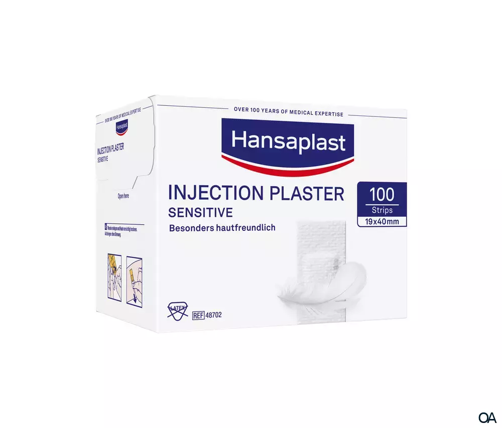 Hansaplast Sensitive Großpackung 4 x 1,9cm Injektionspflaster Hansaplast Sensitive Großpackung 4 x 1,9cm Injektionspflaster