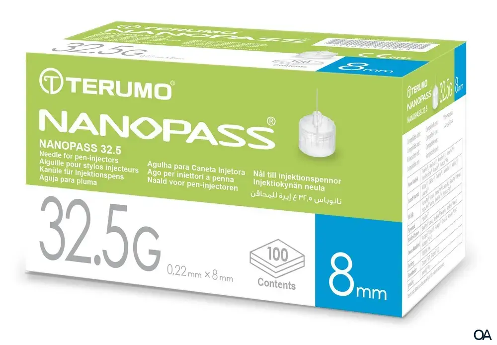 Terumo® Nanopass™ 32,5G-Nadel für Pen-Injektoren, 0,22 x 8 mm