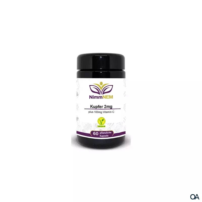 NimmNEM Kupfer 2 mg plus 100 mg Vitamin C Kapseln NimmNEM Kupfer 2 mg plus 100 mg Vitamin C Kapseln