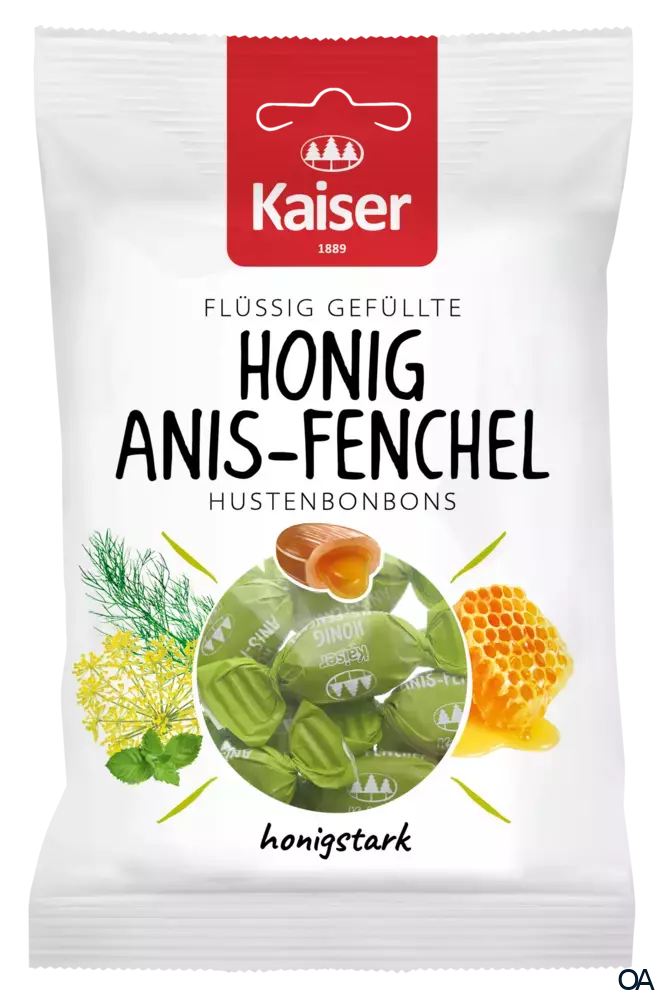 Kaiser Honig Anis-Fenchel Hustenbonbons flüssig gefüllt mit Honig Kaiser Honig Anis-Fenchel Hustenbonbons flüssig gefüllt mit Honig