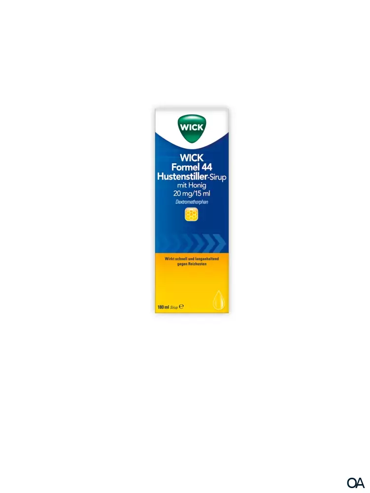 WICK Formel 44 Hustenstiller-Sirup mit Honig 20 mg / 15 ml WICK Formel 44 Hustenstiller-Sirup mit Honig 20 mg / 15 ml