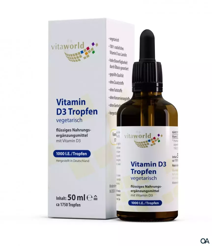 Vitaworld Vitamin D3 Tropfen 1.000 I.E. Vitaworld Vitamin D3 Tropfen 1.000 I.E.