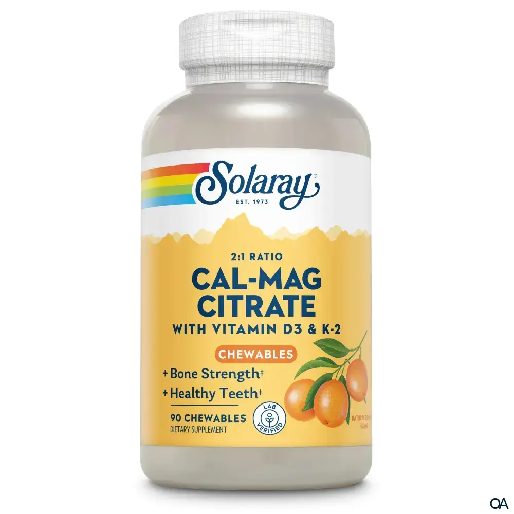 Solaray Cal-Mag Citrat + D3 & K2 Kautabletten Solaray Cal-Mag Citrat + D3 & K2 Kautabletten