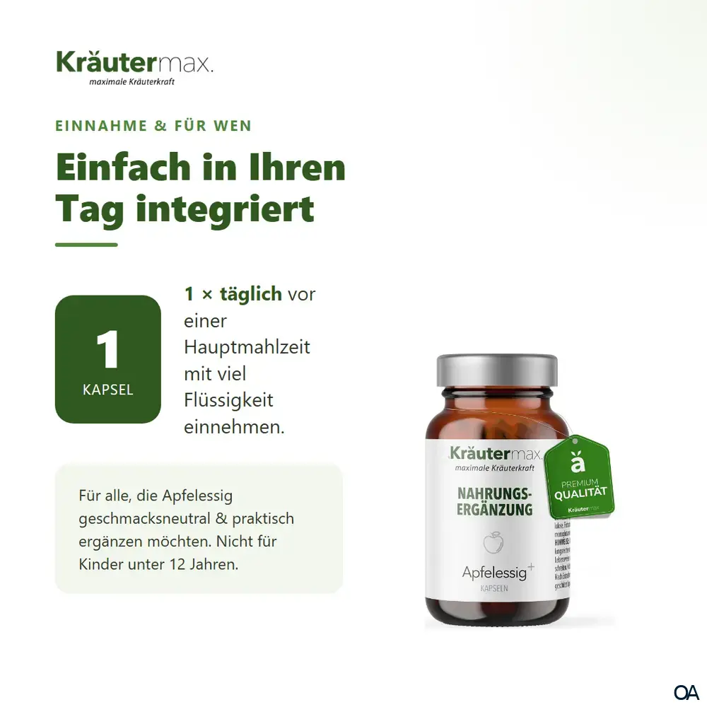 Kräutermax Apfelessig+ Kapseln