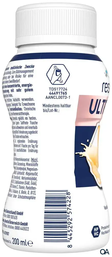 Resource® ULTRA plus High Protein Vanille Trinknahrung 200 ml