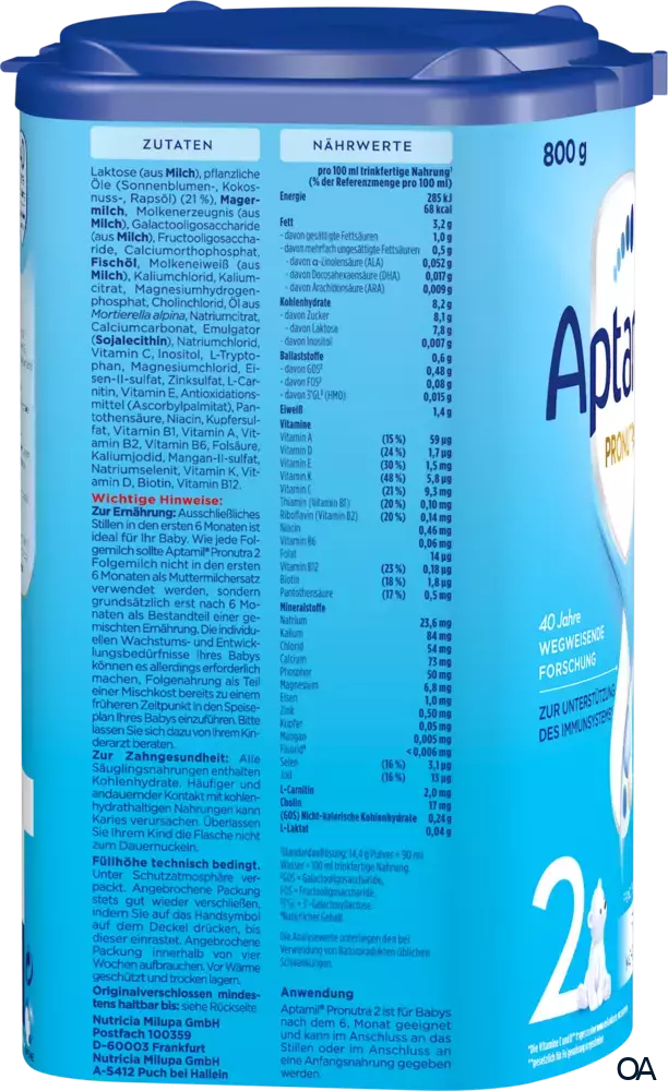 Aptamil 2 Pronutra - Folgemilch Pulver Aptamil 2 Pronutra - Folgemilch Pulver